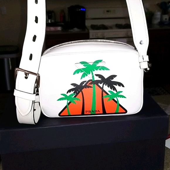 Prada Handbags - 🌴PRADA BIANCO PAPAYA CALFSKIN🌴 NIB